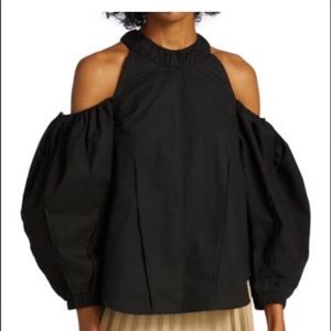 Josie cutout puff sleeve blouse Jonathan Simkhai size 10 NWT